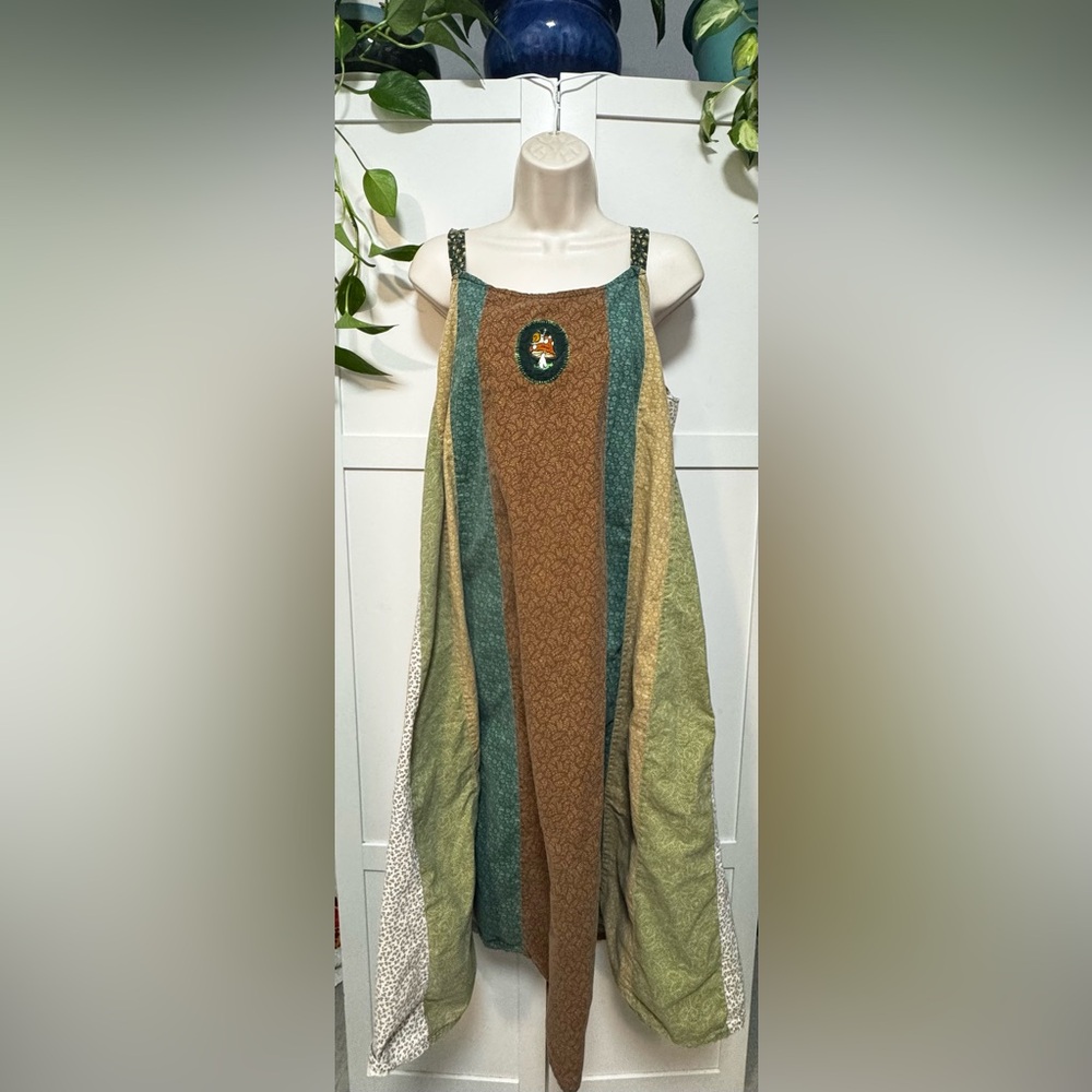 Multicolor Patchwork Dress With Embroidered Detail - image 1